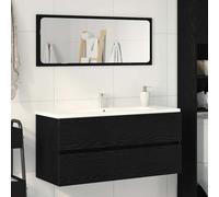 vidaXL Mueble para lavabo roble negro 100x38,5x45 cm madera ingeniería