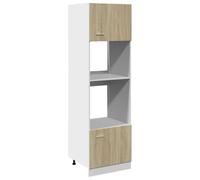 vidaXL Mueble para microondas Lyon Roble Sonoma 60x57x207 cm Madera de ingeniería