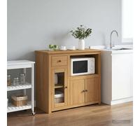 vidaXL Mueble para microondas PANAMA Cera de Miel 99.5 x 44 x 86.5 cm
