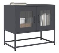 vidaXL Mueble para TV Acero laminado en frío Antracita 68x39x60,5 cm