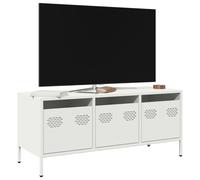 vidaXL Mueble para TV acero laminado en frío blanco 101,5x39x43,5 cm