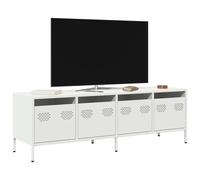 vidaXL Mueble para TV acero laminado en frío blanco 135x39x43,5 cm