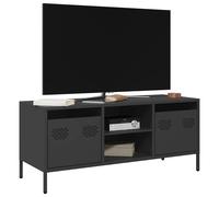 vidaXL Mueble para TV acero laminado en frío negro 101,5x39x43,5 cm