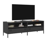 vidaXL Mueble para TV acero laminado en frío negro 135x39x43,5 cm