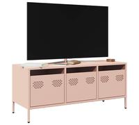 vidaXL Mueble para TV acero laminado en frío rosa 101,5x39x43,5 cm