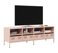 vidaXL Mueble para TV acero laminado en frío rosa 135x39x43,5 cm
