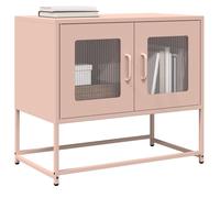 vidaXL Mueble para TV Acero Laminado en frío Rosa 68x39x60,5 cm