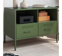 vidaXL Mueble para TV acero verde oliva 68x39x50,5 cm