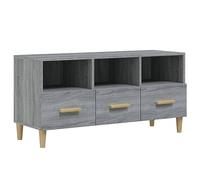 vidaXL Mueble para TV Aparador Armario Auxiliar Soporte Consola Televisión Sala Almacenaje Mueble Salón Madera Contrachapada Gris Sonoma