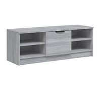 vidaXL Mueble para TV Armario Aparador Auxiliar Equipos Música Consola para Hogar Familia Soporte Videoconsolas Madera Contrachapada Gris Sonoma