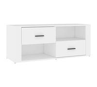 vidaXL Mueble para TV Armario Auxiliar Consola Compartimiento Decoración Almacenamiento Salón Sala de Estar Madera Contrachapada Blanco