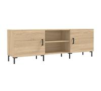 vidaXL - Mueble para TV, armario de TV con 4 compartimentos, mueble de TV con patas de salón, moderno, roble Sonoma madera de ingeniería
