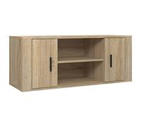 vidaXL Mueble para TV Auxiliar Soporte Televisión Almacenamiento Salón Sala de Estar Dormitorio Madera Contrachapada Color Roble Sonoma