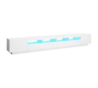 vidaXL Mueble para TV con Luces LED Blanco 300x35x40 cm
