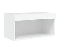 vidaXL Mueble para TV Soporte flotante con luces LED y almacenaje Blanco 60x30x30 cm