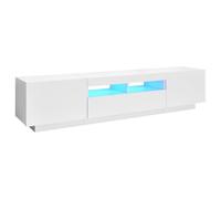 vidaXL Mueble para TV con luces LED blanco 180x35x40 cm