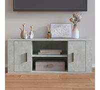 vidaXL Mueble para TV contrachapada gris hormigón 100x35x40 cm