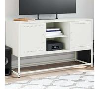 vidaXL Mueble para TV de acero blanco 100,5x39x60,5 cm