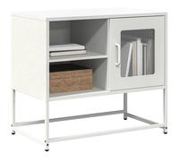vidaXL Mueble para TV de acero blanco 68x39x60,5 cm