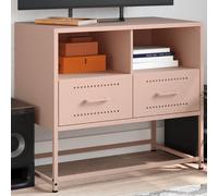 vidaXL Mueble para TV de acero rosa 68x39x60,5 cm