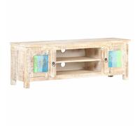 vidaXL Mueble para TV de madera maciza de acacia rugosa 120x30x40 cm