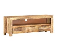 vidaXL Mueble para TV de madera maciza de mango rugosa 110x30x40 cm