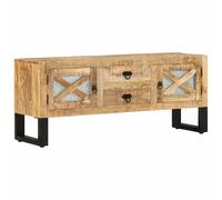 vidaXL Mueble para TV de madera maciza de mango rugosa 110x30x45 cm