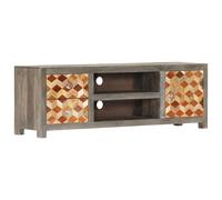 vidaXL Mueble para TV de madera maciza reciclada gris 120x30x40 cm