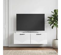 vidaXL Mueble de TV de pared, blanco, 98 x 31 x 30 cm, material de madera