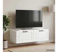 vidaXL Mueble de TV de pared, blanco, 98 x 41 x 30 cm, material de madera