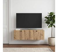 vidaXL Mueble de TV de pared, 99 x 41 x 30 cm, estilo roble artesanal
