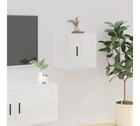 vidaXL Mueble para TV de pared blanco brillante 40x34,5x40 cm