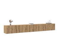 vidaXL Mueble para TV de pared madera contrachapada artesanal 3 piezas