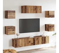 Mueble Para Tv De Pared Madera Vieja 5 Piezas Vidaxl