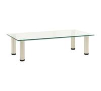 vidaXL Mueble para TV de vidrio templado transparente 60x35x17 cm