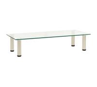 vidaXL Mueble para TV de vidrio templado transparente 80x35x17 cm