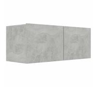 vidaXL Mueble para TV Hormigón Salón Comedor Televisión Televisor Equipo de Música Armario Bajo Almacenaje Soporte de Contrachapada Gris 80x30x30cm
