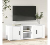 vidaXL Mueble para TV madera contrachapada blanco 100x31,5x35 cm