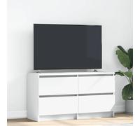 vidaXL Mueble para TV madera contrachapada blanco 100x35x54 cm