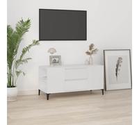 vidaXL Mueble para TV madera contrachapada blanco 102x44,5x50 cm