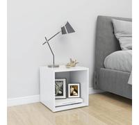 vidaXL Mueble para TV madera contrachapada blanco 37x35x37 cm