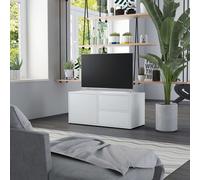 vidaXL Mueble para TV Salón y Comedor contrachapado blanco 80x34x36 cm