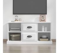 vidaXL Mueble para TV madera contrachapada blanco 99,5x35,5x48 cm