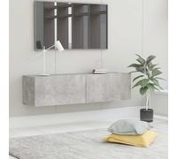 vidaXL Mueble para TV madera contrachapada gris hormigón 120x30x30 cm
