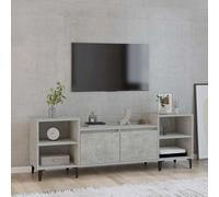 vidaXL Mueble para TV madera contrachapada gris hormigón 160x35x55 cm