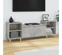 vidaXL Mueble para TV madera contrachapada gris hormigón 160x35x55 cm
