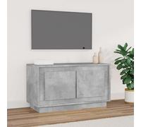 vidaXL Mueble para TV Madera contrachapada Gris hormigón 80x35x45 cm