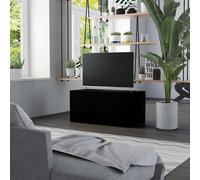 vidaXL Mueble para TV madera contrachapada negro 80x34x36 cm