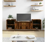 vidaXL Mueble para TV madera contrachapada roble ahumado 160x35x55 cm