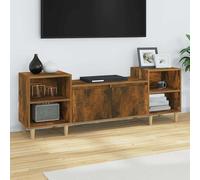 vidaXL Mueble para TV madera contrachapada roble ahumado 160x35x55 cm
